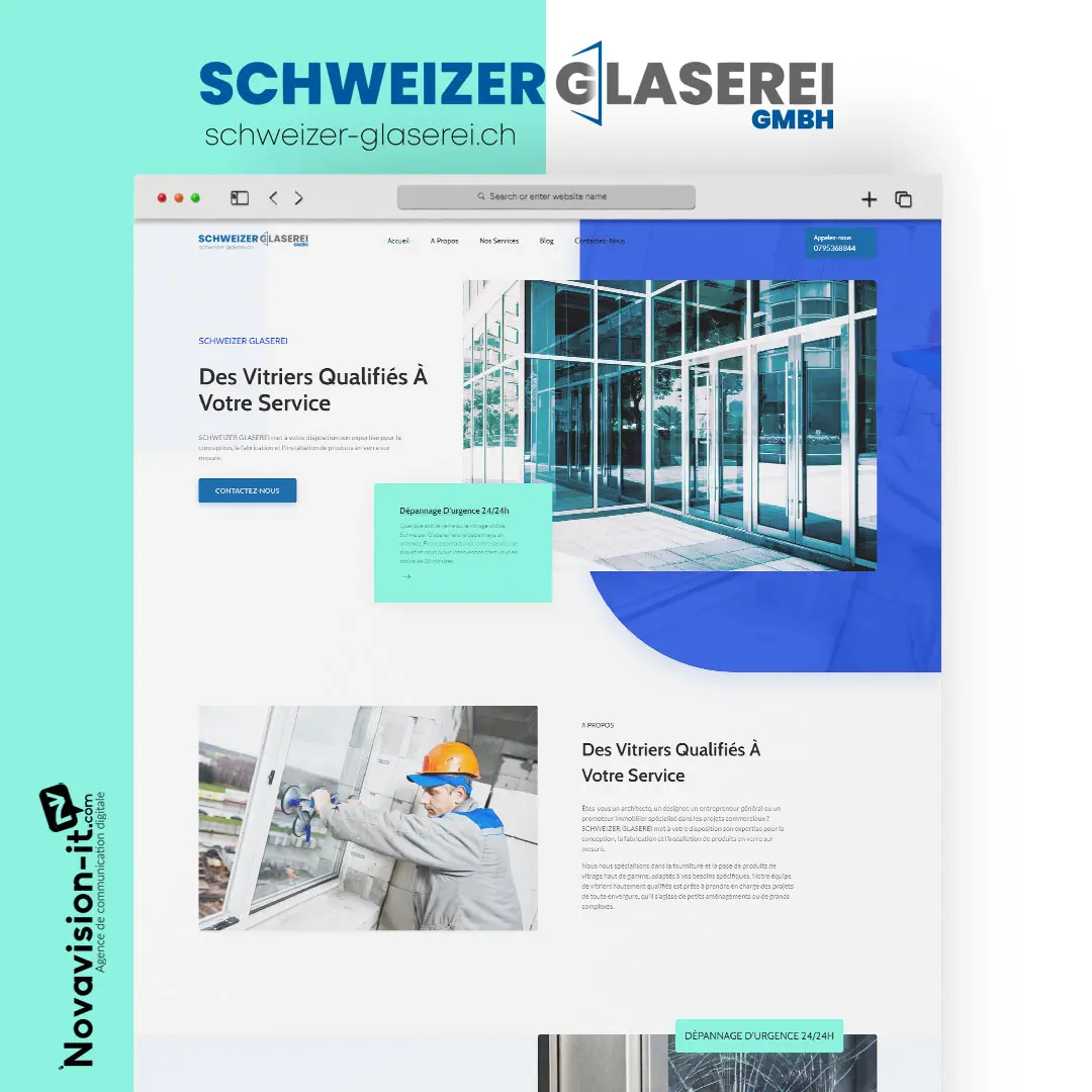 CRÉATION DU SITE VITRINE POUR SCHWEIZER-GLASEREI