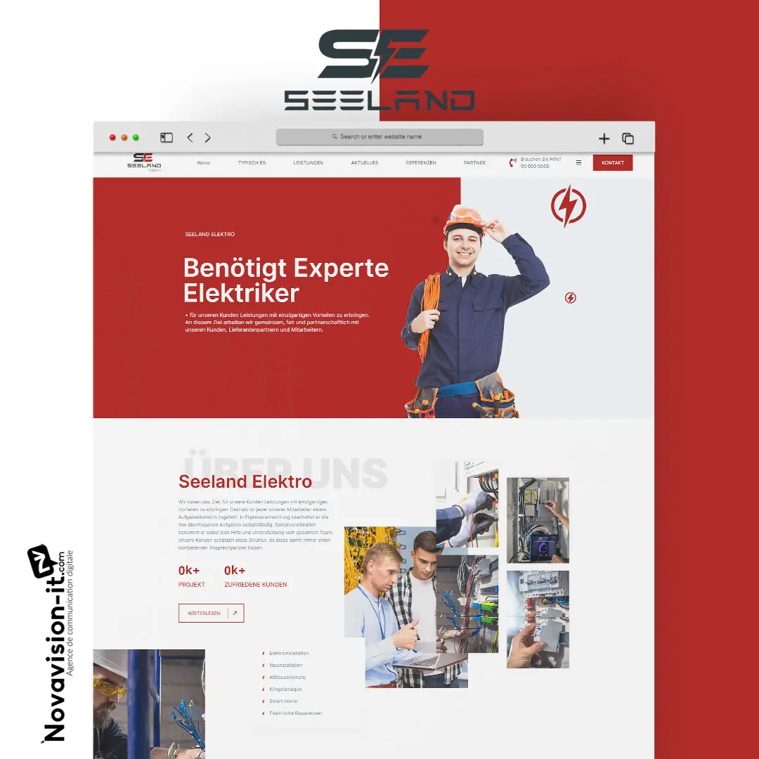 CRÉATION DU SITE VITRINE POUR ELEKTRO-SEELAND